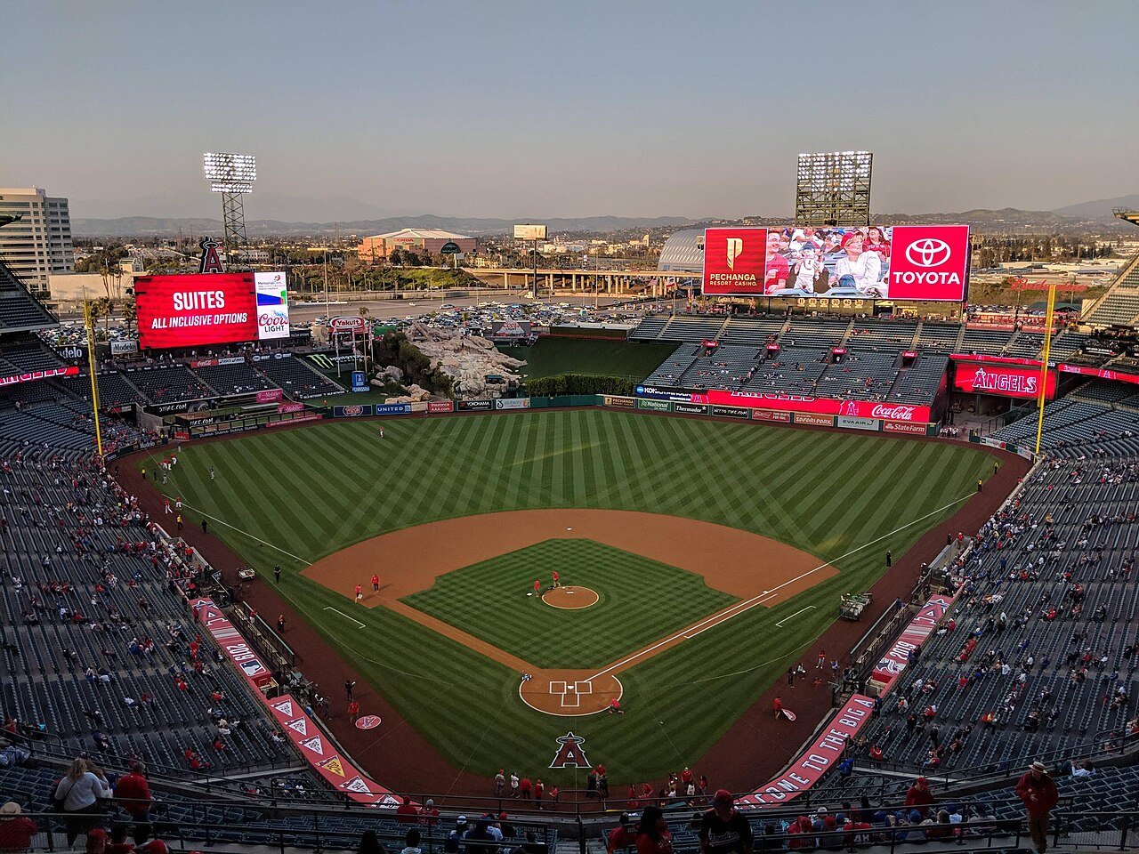Angel Stadium exterior in Anaheim California